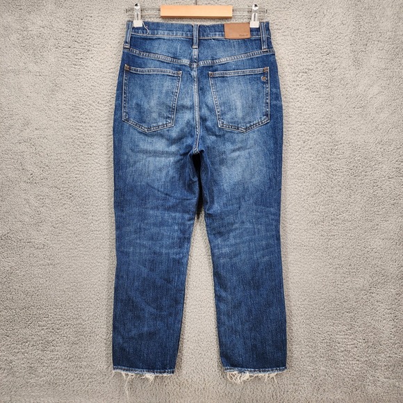 Madewell The Perfect Vintage Crop Jean Distressed Blue Denim Women's Size 27 - Picture 5 of 13